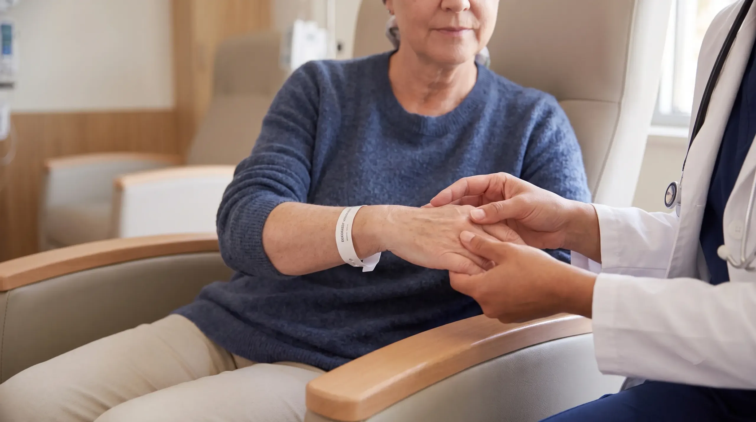 Patient with neuropathy being treated.